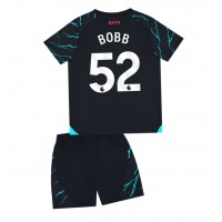 Manchester City Oscar Bobb #52 Tredje Tröja Barn 2023-24 Kortärmad (+ Korta byxor)